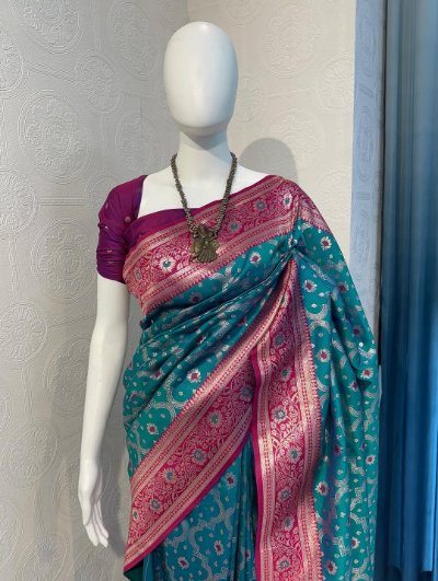 New Launch Pure Banarasi Silk Saree with Self Weaving Design