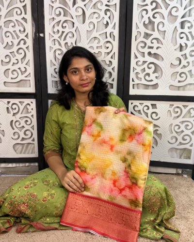 Exclusive Dola Saree with Kanchi Weaving Border