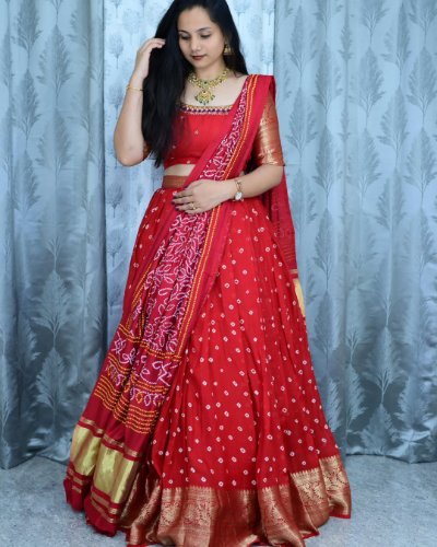 Bandini Saree Set with Patola Dupatta