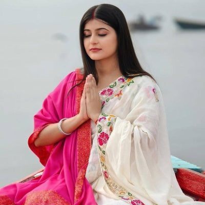 Heavy Rangoli Silk Embroidery Saree with Unstitched Blouse