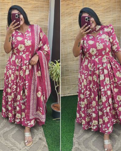 Premium Cotton Maxi with Dupatta