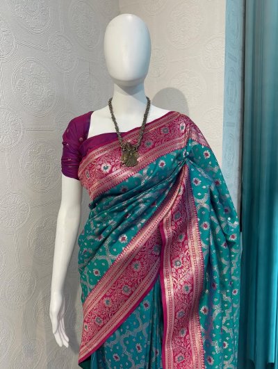 New Launch Pure Banarasi Silk Saree with Self Weaving Design