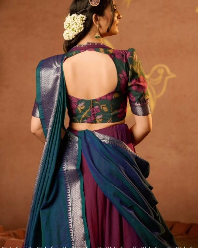 Vamika Lehenga Set in Wine