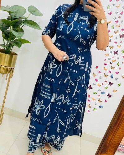 Jaipuri Kalamkari Print Abstract Co-ord Set