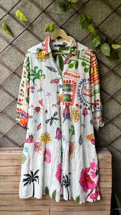 Tropical Cotton Dress