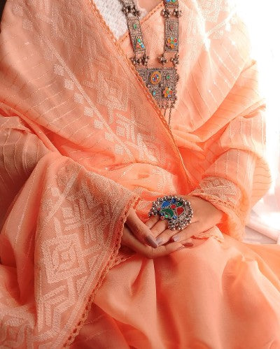 Blooming Georgette Embroidered Saree with Sequin Detailing