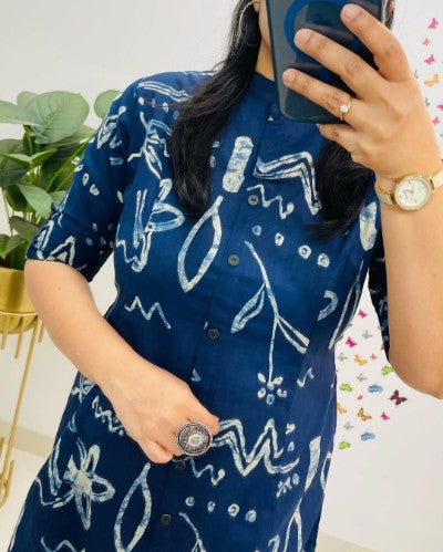 Jaipuri Kalamkari Print Abstract Co-ord Set