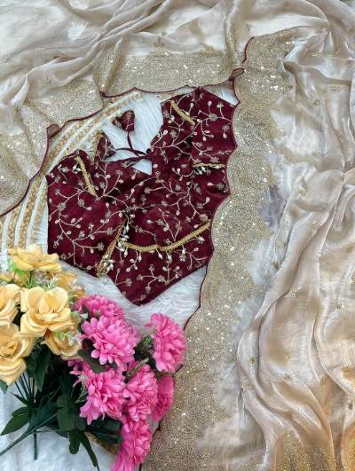 Afreen Fendy Chiffon Embroidery Saree