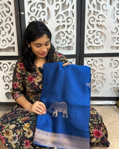 Exclusive Collection Mushro Satin Saree