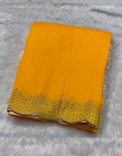 Amisha Stone Work Vichitra Silk Saree