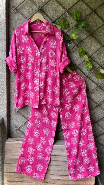 Floral Printed Mulmul Co-ords Set