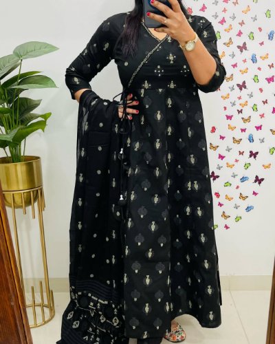 Jaipuri Abstract Print Idaho Pattern Suit