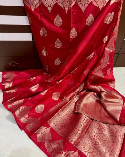 Bnarasi Dybl Dupion Soft Silk Saree