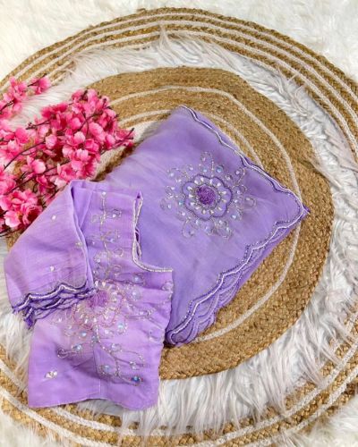 Vaishali Pure Soft Crunchy Silk Saree with Khatli Work Blouse