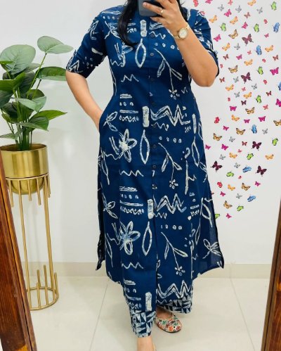 Jaipuri Kalamkari Print Abstract Co-ord Set