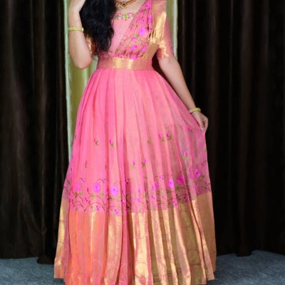 Maggam Work Dress with Belt