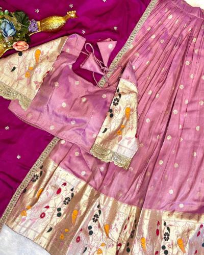 Paithani 3.0 Lavender Tissue Silk Lehenga Choli