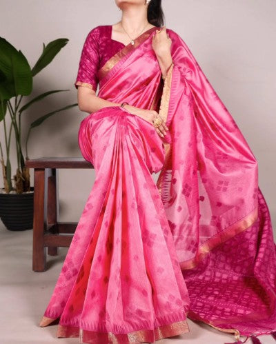 Jacquard Silk Patola Print Zari Weaving Saree