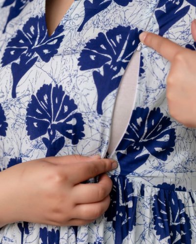 Cotton Printed Feeding Kurti with Side Zips (M to XXL)