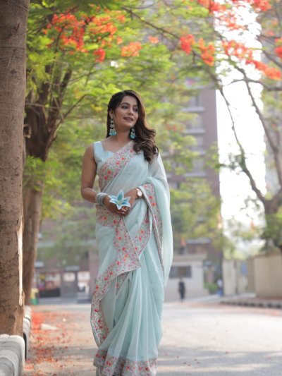 Aahna Soft Georgette Sequence Work Saree