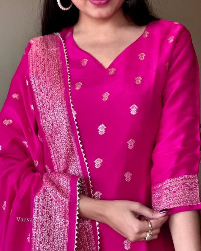 Wedding Special Zari Weaving Kurta Set