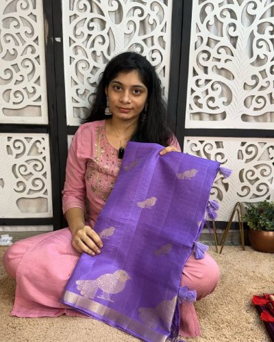 Exclusive Collection Ra Mango Jute Fabric Allover Saree