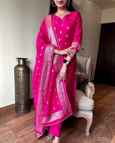 Wedding Special Zari Weaving Kurta Set