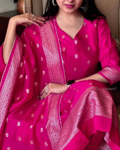 Wedding Special Zari Weaving Kurta Set