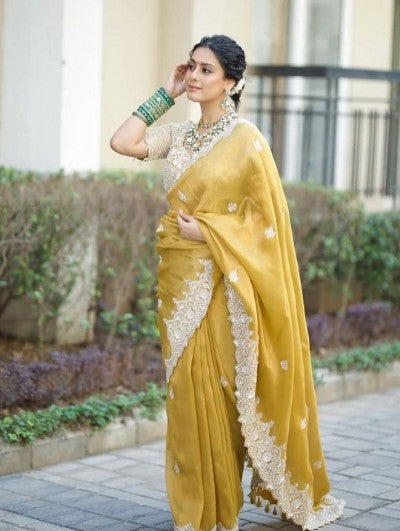Premium Designer Saree with Embroidery Blouse