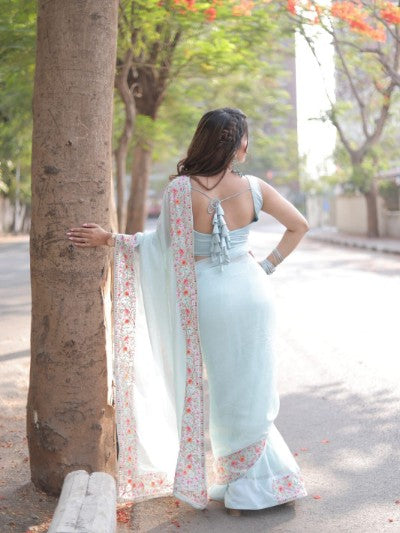 Aahna Soft Georgette Sequence Work Saree