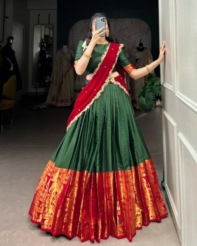 Tarika Narayan Pattu Zari Weaving Lehenga Choli