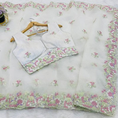 Sheer Elegance Organza Saree