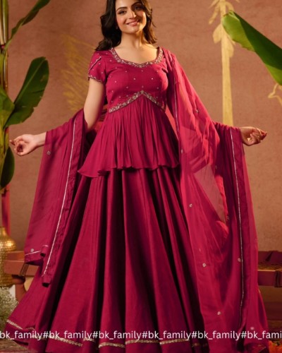 Mansaa Lehenga Set in Wine