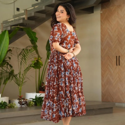 Premium Readymade Printed Georgette Gown