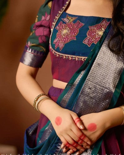 Vamika Lehenga Set in Wine