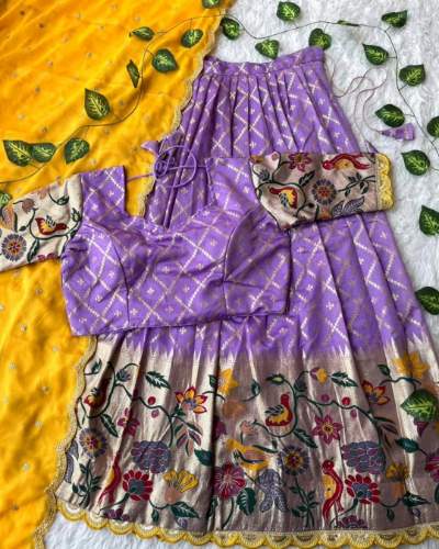 Soft Dola Silk Embroidered Lehenga Choli with Chinnon Silk Dupatta